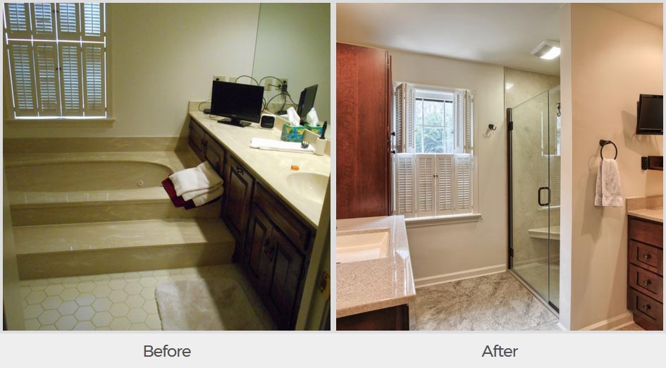 Before & After bathroom renovation phoenix az