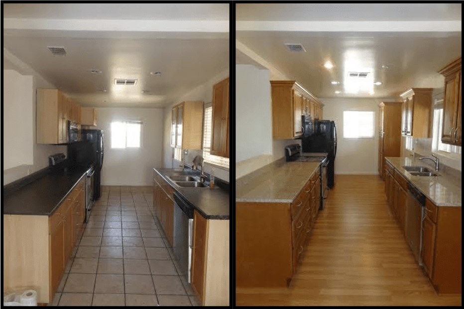 Remodeled Kitchen before and after Re-Bath & Kitchens